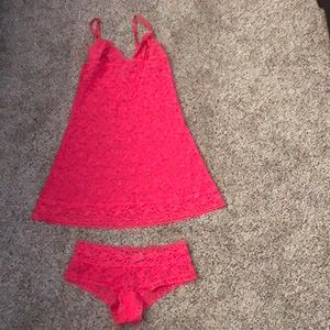 *final price* Pink Lace lingerie set